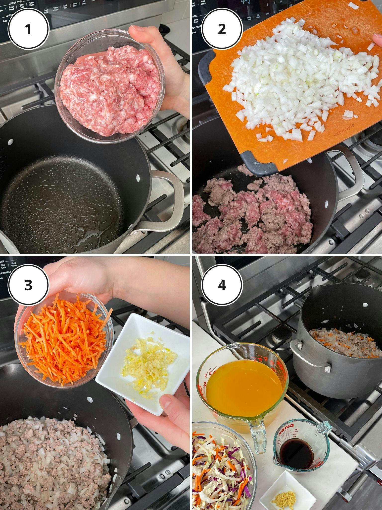 Step by step grid of pictures of how to make the recipe.