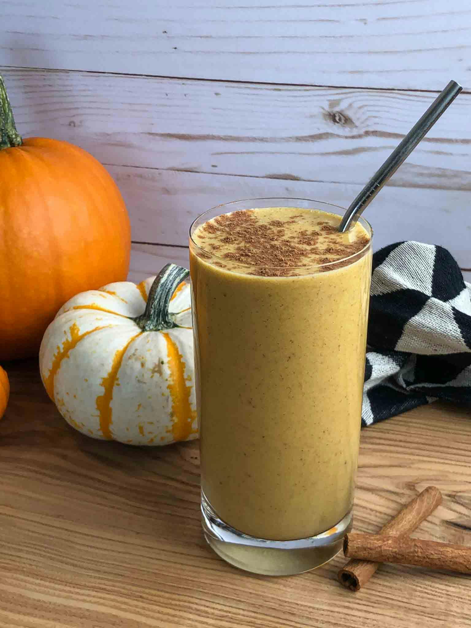 pumpkin spice protein smoothie